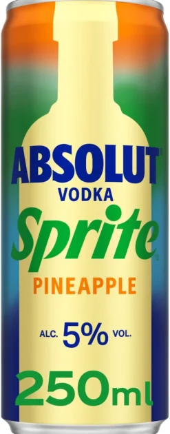 Absolut Vodka and Sprite Pineapple
