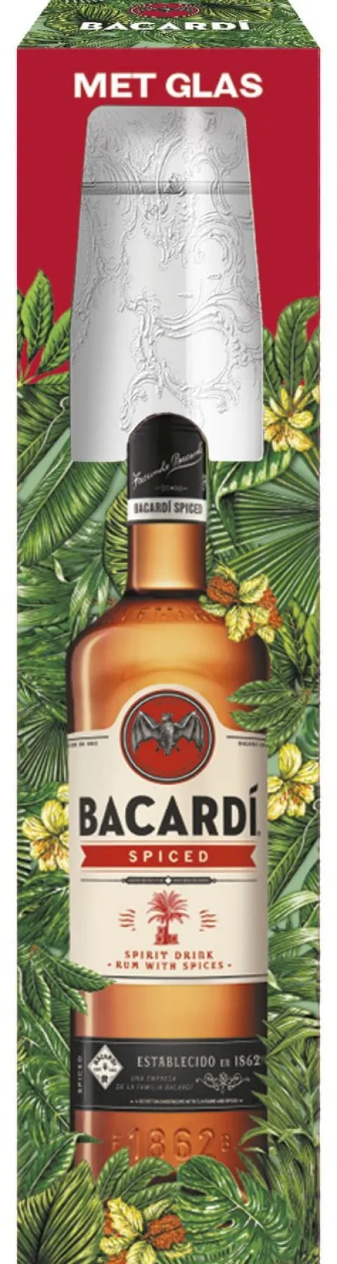 Bacardí Spiced met glas