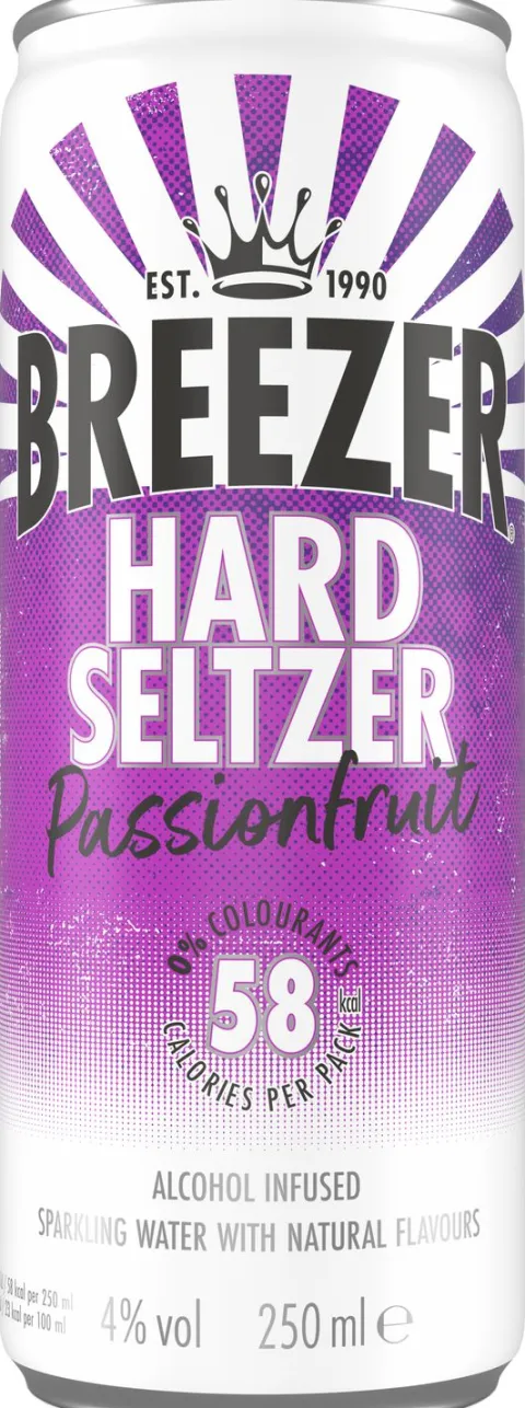 Breezer hard seltzer passionfruit