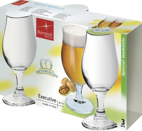 Executive Bierglas 37,5CL - set van 3