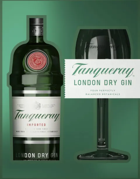 Tanqueray London Dry Gin Cadeaupakket met Coppa glas